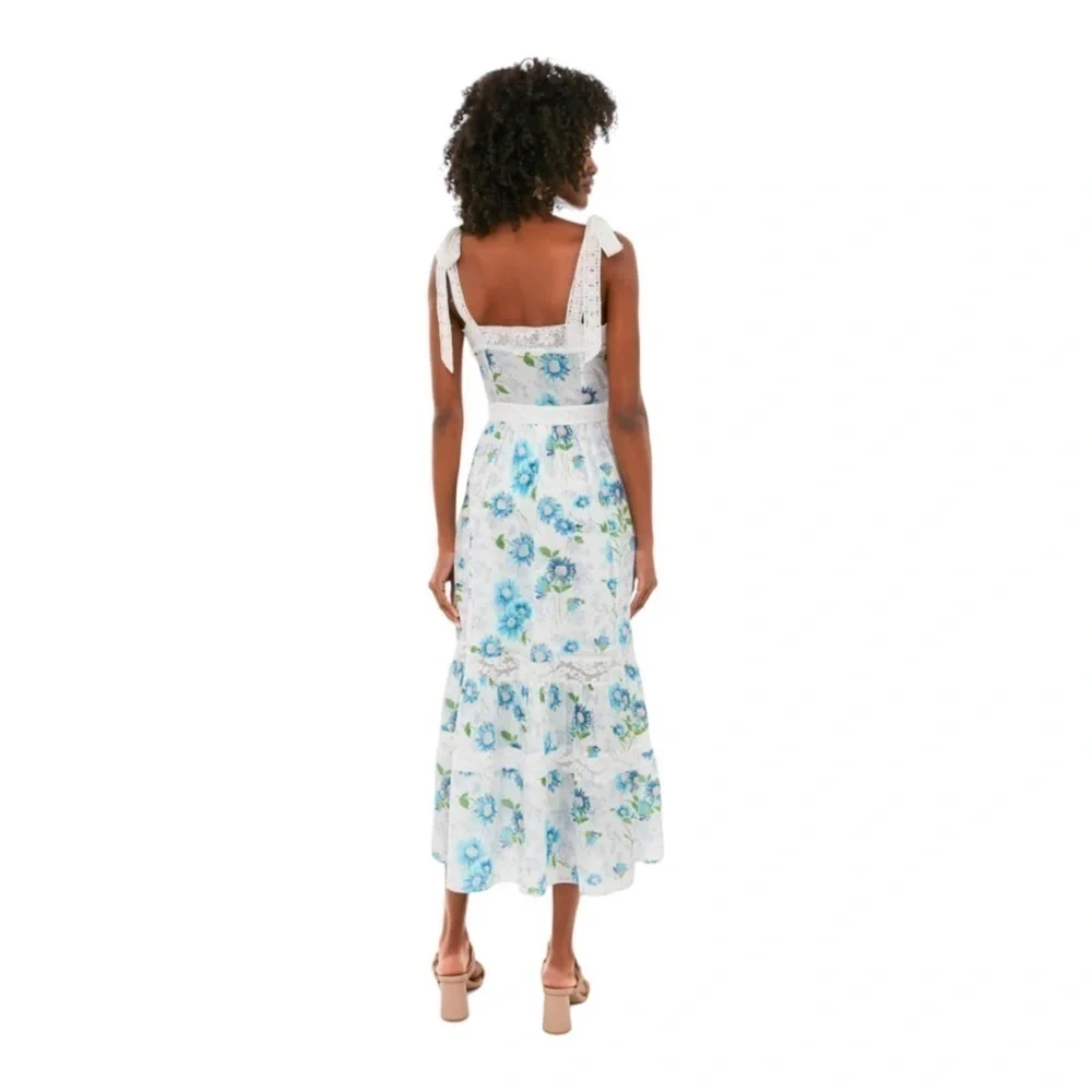 LoveShackFancy Ayala Dress in Blueberry Cloud - Picture 10 of 12